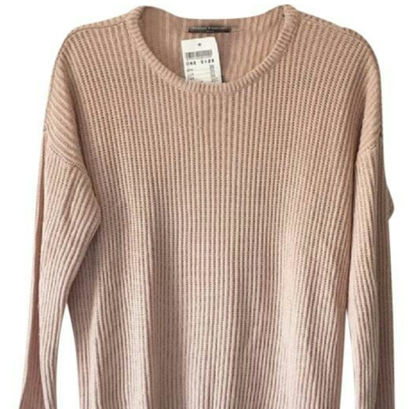 New Brandy Ollie Blush Pink ribbed sweater - Picture 2 of 5